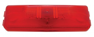 Rectangular Clearance/Marker Light W/ 2 Bulbs - Red