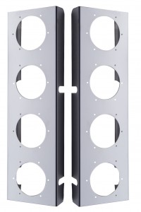 (2/Bulk) Stainless Steel Peterbilt Air Cleaner Light Bracket W/ Eight 2" Light Cutouts