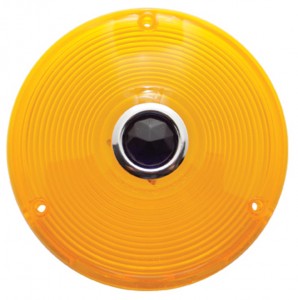 Plastic Turn Signal Lens W/ Blue Dot - Amber