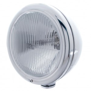 Chrome "Classic" Peterbilt Headlight W/O Signal Light - H4 Halogen