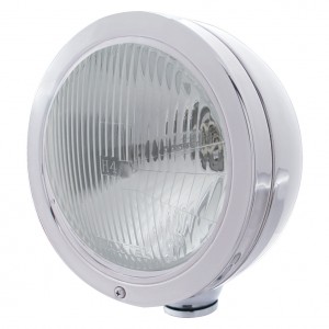 Stainless Steel "Bullet" Peterbilt Headlight - H4 Halogen