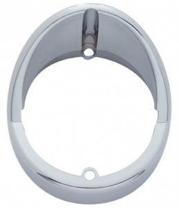 Chrome Plastic Cab Light Bezel W/ Vertical Visor