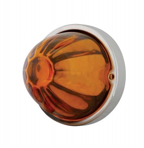 Bus Light Repair Kit W/ Watermelon Glass Lens - Amber