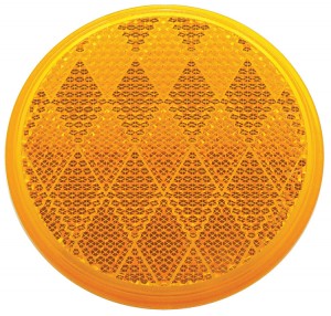 3" Round Quick Mount Reflector - Amber