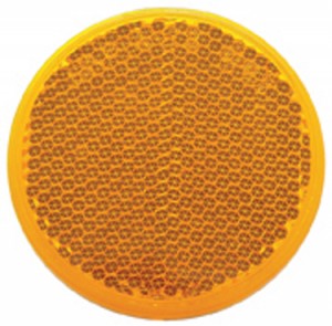 2 3/8" Round Quick Mount Reflector - Amber