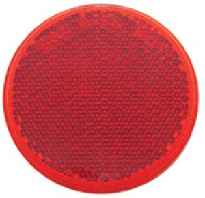 2 3/8" Round Quick Mount Reflector - Red