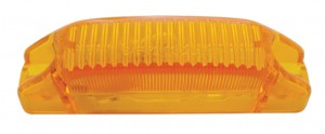 Incandescent Curved Rectangular Clearance/Marker Light - Amber