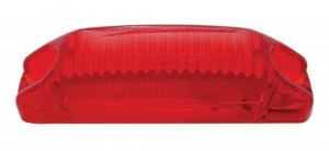 Incandescent Curved Rectangular Clearance/Marker Light - Red