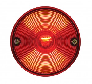 Incandescent Universal Stud-Mount S/T/T Light W/ License Illuminator - Red