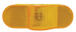 Incandescent Oval Mid Trailer Turn Signal Light - Amber