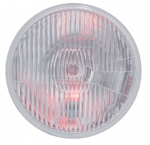 7" Headlight W/ 4 Micro Led Accent Light (High & Low Beam) - Red