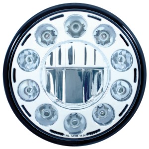 11 High Power Led 7" Crystal Headlight - Chrome