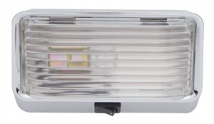 12 Volt Rectangular Dome Light W/ 1156 Bulb - Clear Lens