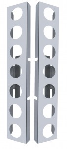 (2/Bulk) Stainless Steel Kenworth 14 Light Cutouts Air Cleaner Light Bracket