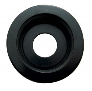 Black Rubber 2 1/2" Recess Mount Grommet - Narrow Lip