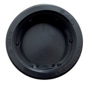 Black Rubber 2 1/2" Recess Mount Grommet - Close Back