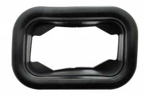Black Rubber Rectangular Grommet