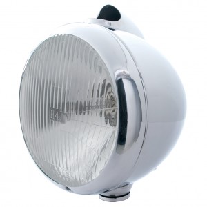 Stainless Steel "Guide" Peterbilt Headlight - H4 Halogen