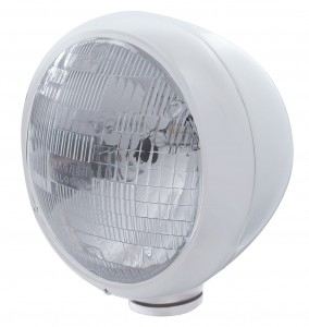 Chrome Classic "Guide" Headlight - H6024 Halogen Bulb