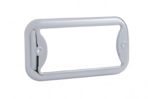Chrome Plastic Small Rectangular Clearance/Marker Light Bezel
