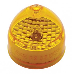 Incandescent 2" Crystal Clearance/Marker Beehive Light - Amber