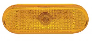 Incandescent Oval Crystal P/T/C Light - Amber