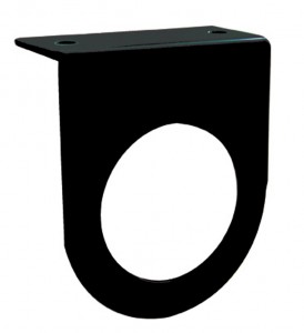 Black Steel Light Bracket W/ One 2 1/2" Light Cutout