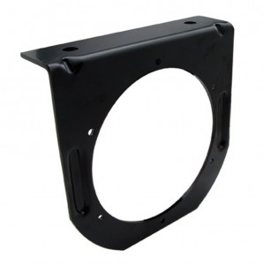 Black Steel Light Bracket W/ One 4" Light Cutout