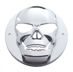 Chrome 2 1/2" Light Skull Bezel