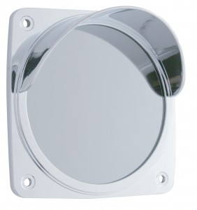 Chrome Plastic Square Mirror Light Bezel W/ Visor