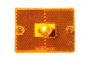 Incandescent Rectangular Clearance/Marker Light W/ Clear Housing - Amber