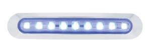 9 Blue Led Clearance/Marker Light Bar - Clear