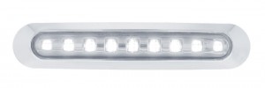 9 White Led Clearance/Marker Light Bar - Clear