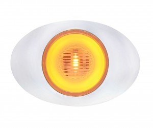5 Led "M3 Millennium" Clearance/Marker Light - Glo Light - Amber Led/Clear Lens