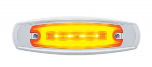 16 Amber Led Rectangular Clearance / Marker Light - Glo Light - Amber Lens