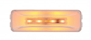 10 Amber Led Rectangular Clearance / Marker Light - Glo Light - Clear Lens