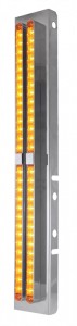Led Peterbilt Air Cleaner Bracket With 14 Amber Led 24" Light Bar X 4 - Amber Lens