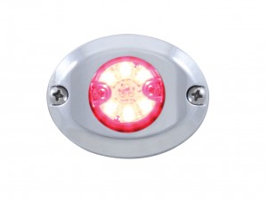 (2/Box) 6 Led 1" Mini 12V Flush Mount Warning/Strobe Light - Red