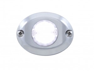 (2/Box) 6 Led 1" Mini 12V Flush Mount Warning/Strobe Light - White