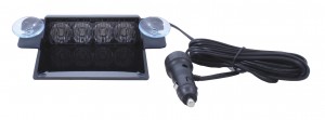 4 High Power Led 11V/30V Dash Strobe Light - Amber