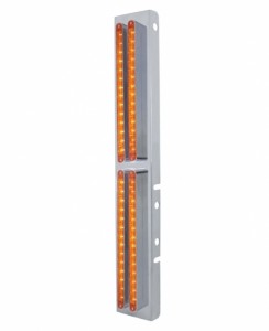 Led Peterbilt Air Cleaner Bracket With 14 Amber Led 12" Light Bar X 8 - Amber Lens