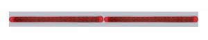 Led Chrome Top Mud Flap Plate With 19 Red Led Light Bar With Reflector X 2 - Red Lens