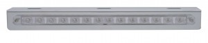Stainless Steel Light Bracket W/ 14 Amber Led 12" Sequential Light Bar W/ Clear Lens - Left To Right