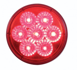 7 Red Led 4" S/T/T 12V/24V Light - Red Lens