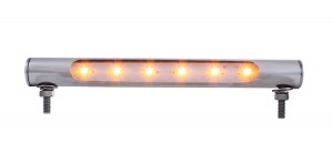 6 Led Stainless Steel Tube Light - Amber