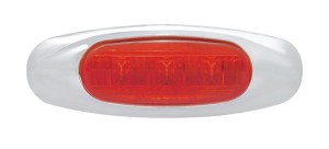 3 Red Led Clearance/Marker Light - Red Lens