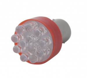 12 Super Bright Led 1157 Bulb - Red