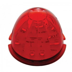17 Red Led Round Watermelon Cab Light - Red Lens