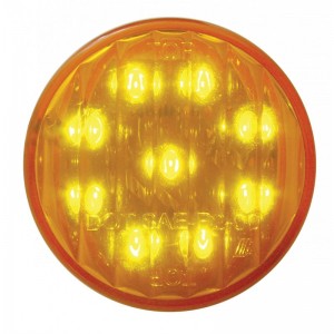 9 Amber Led 2" Flat Clearance/Marker Light - Amber Lens **No Other Discounts Applicable**