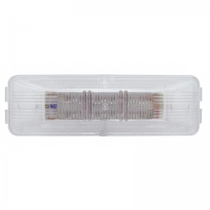 12 Red Led Rectangular Clearance/Marker Light -Clear Lens